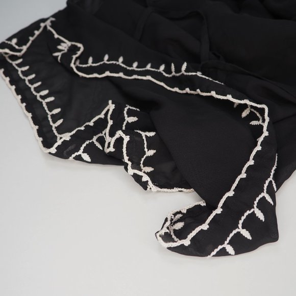 Vintage Tristan & Iseut Black Sheer Blouse - Picture 16 of 16